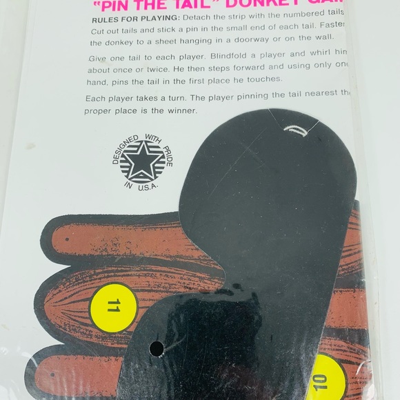 Vintage Beistle Pin The Tail On The Donkey Game 1976 NIP NOS - Picture 7 of 7